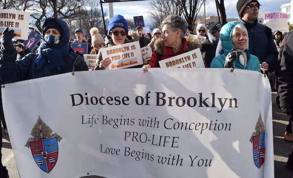 Católicos pro-vida locales marchan por la vida a pesar de la situación ser 'más desafiante' en casa